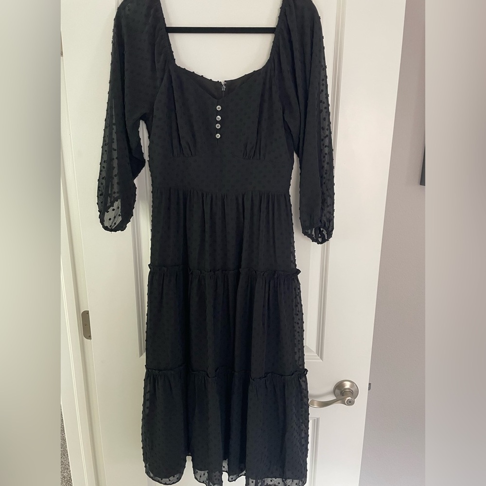 J Crew black maxi dress, size 6